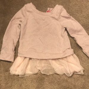 Pastel pink glittery 2t Cat and Jack top